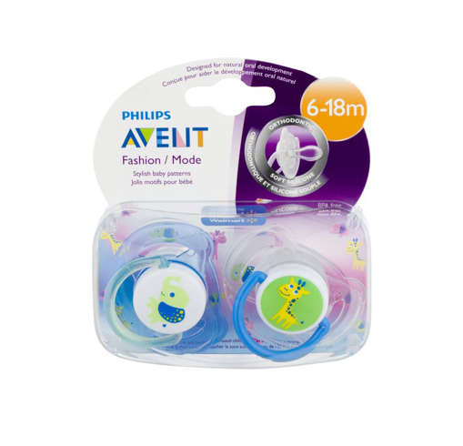 Picture of PHILIPS AVENT SOOTHER FASHION  6-18 MONTH  PCS 