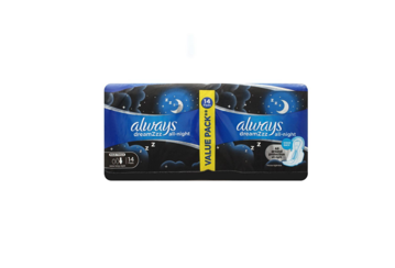 Picture of ALWAYS PADS DREAMZZZ ALL NIGHT MAXI THICK VALUE PACK EXTRA LONG 14 PADS PCS