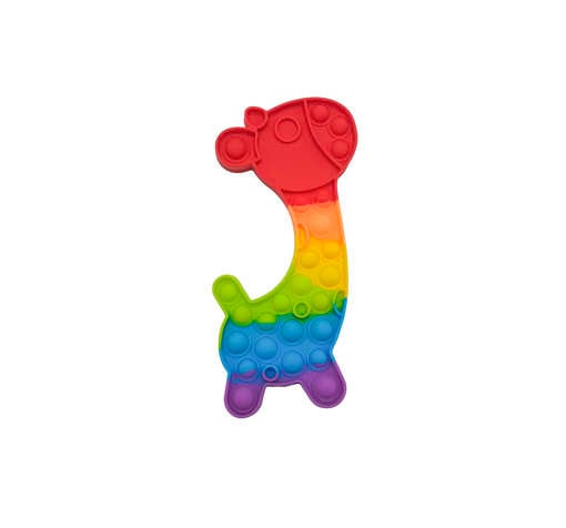 Picture of RUBBER TOY POPIT GIRAFF RAINBOW COLOR SINGLE PCS