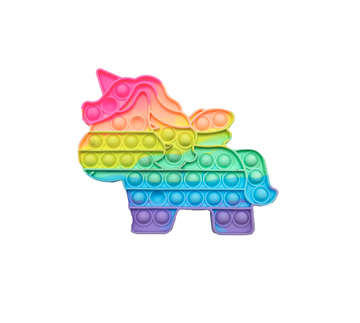 Picture of RUBBER TOY POPIT PONY HORSE SMALL RAINBOW COLOR SINGLE PCS