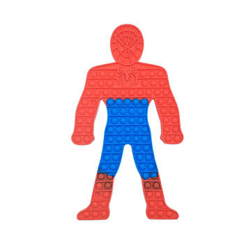 Picture of RUBBER TOY POPIT SPIDER MAN RAINBOW COLOR SINGLE PCS
