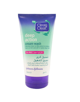 Picture of CLEAN & CLEAR FACIAL WASH DEEP ACTION CREAM 150 ML