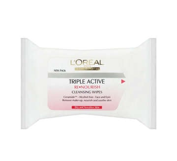 Picture of LOREAL PARIS FACIAL CLEANSING WIPES HYDRA CONFORT WHITE & PINK & SKY BLUE 25 PIECES PCS