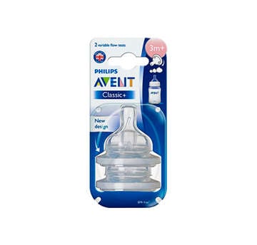 Picture of PHILIPS AVENT NIPPLE CLASSIC PLUS  3 MONTH+  PCS 
