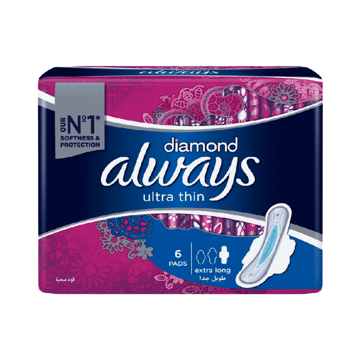 Picture of ALWAYS PADS  DIAMOND ULTRA THIN  EXTRA LONG VALUE PACK PCS
