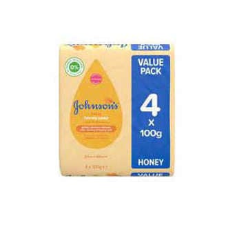 Picture of JOHNSON'S HONEY BABY SOAP 4 IN 1 100 GM