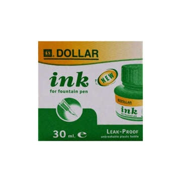 Picture of DOLLAR CLIPPER FOUNTAIN PEN INK  GREEN  30 ML