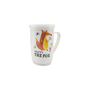 Picture of KW MUG BONE WITH COVER BEAR & FOX & RED DEAR NO.C112-F SINGLE PCS 