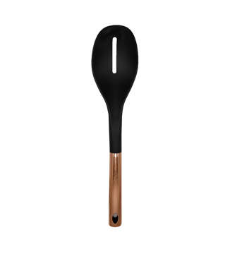 Picture of SLOTTED SOLID COOKING SPOON NYLON WITH GOLDEN HANDLE  NO.M3895  PCS