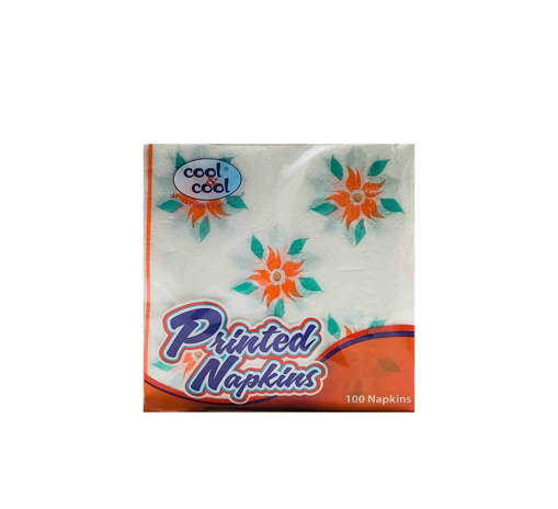 Picture of COOL & COOL TISSUE TABLE NAPKINS PRINTED 100 PCS PACK PCS