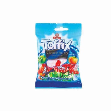 Picture of ELVAN TOFFIX CENTER FILLED CANDY MIXED FRUIT  PACKET 90 GM