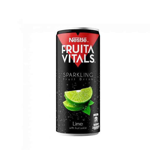 Picture of NESTLE DRINK FRUITA VITALS SPARKLING LIME JUICE TIN 250 ML