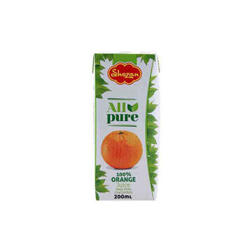 Picture of SHEZAN JUICE ORANGE WITH NO SUGER ADDED 200 ML