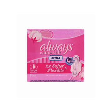 Picture of ALWAYS PADS  ULTRA COTTON SOFT (S3 SOFT 4757)  LARGE PCS