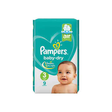 Picture of PAMPERS DIAPERS CARRY PACK BUTTERFLY  3 MIDIUM  PCS 