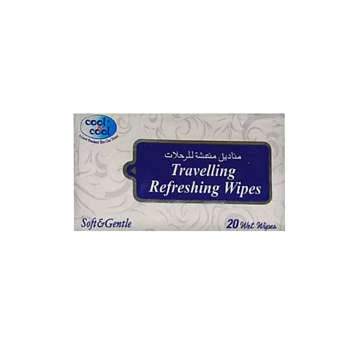 Picture of COOL & COOL ANTIBACTERIAL SKIN WIPES HYGIENE ON THE MOVE 20 WIPES PCS