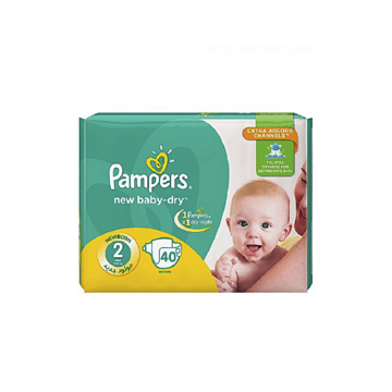 Picture of PAMPERS DIAPERS ECONOMY PACK BUTTERFLY BABY-DRY  2 MINI  PCS 