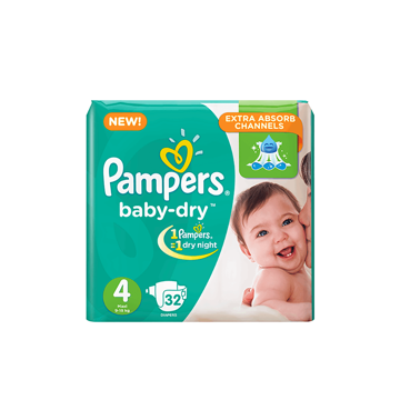 Picture of PAMPERS DIAPERS BUTTERFLY ECONOMY PACK (JUMBO)  4 MAXIMUM  PCS 