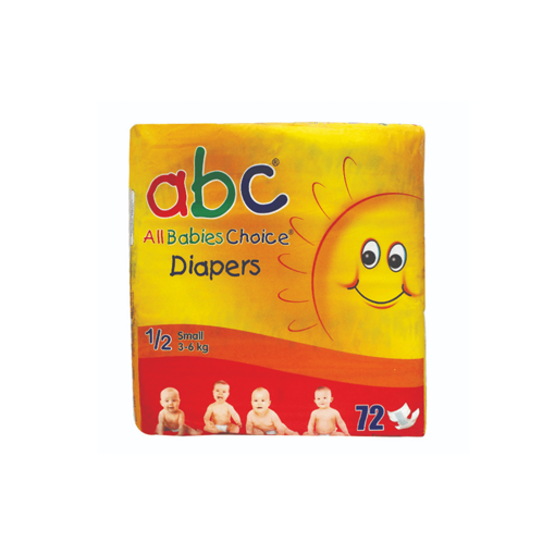 Picture of ABC DIAPERS SMALL JUMBO 1x2 72 PACK PCS 