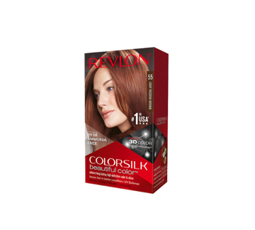 Picture of REVLON COLORSILK LIGHT REDDISH BROWN HAIR COLOR 55 