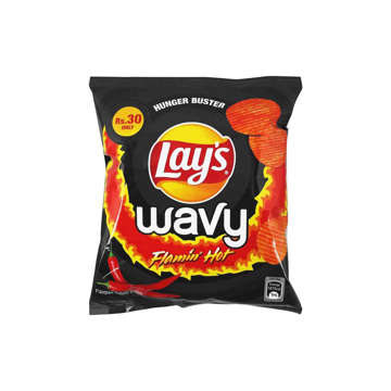 Picture of LAYS CHIPS WAVY FLAMIN HOT SINGLE 34 GM 