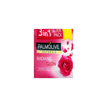 Picture of PALMOLIVE SOAP PINK RADIANT GLOW 3 IN 1 PACK 130 GM 
