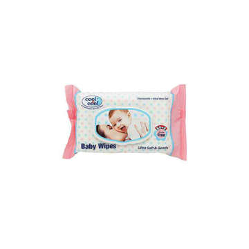 Picture of COOL & COOL BABY WIPES ULTRA SOFT & GENTLE CHAMOMILE + ALOE VERA GEL 64+8 PCS 