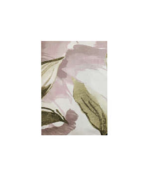 Picture of KW BED SHEET SET SINGLE FLOWER PRINTED WHITE, PINK AND GREEN (SATIN)