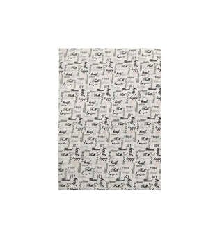 Picture of KW BED SHEET SET DOUBLE HEARTS WITH CALLIGRAPHY PRINTED WHITE AND BLACK