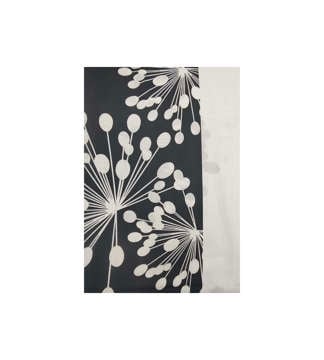 Picture of KW BED SHEET SET DOUBLE DANDELIONS PRINTED BLACK, WHITE, GRAY AND GOLDEN (SATIN)