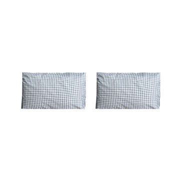 Picture of KW PILLOW COVER PAIR CHECKS PRINTED WHITE, GRAY AND BLACK