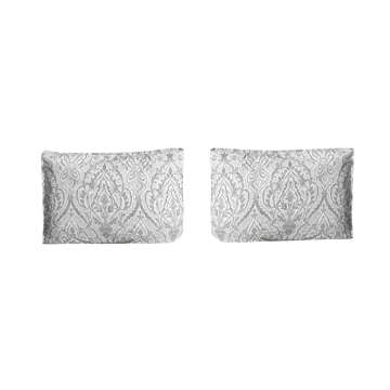 Picture of KW PILLOW COVER PAIR FLORAL PRINTED WHITE, GRAY AND LIGHT