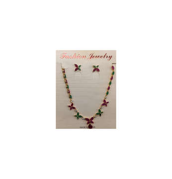 Picture of RUBY NECKLACE 3 PCS SET FOR GIRLS HIGH QUALITY DESIGN#1