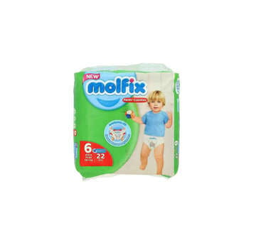 Picture of MOLFIX DIAPERS PANTS EXTRA LARGE NO.6 22 PCS TWIN PCS 