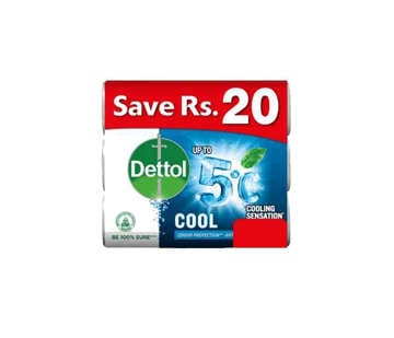 Picture of DETTOL SOAP COOL SAVE RS.20 3 IN 1 85X3 GM 