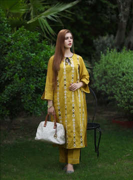 Picture of EMBROIDERED KHADDAR TROUSER & SHIRT