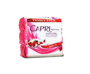 Picture of CAPRI SOAP STRAWBERRY ROSE PETAL and MILK PROTEIN 3 QTY SAVE 30 140 GM 