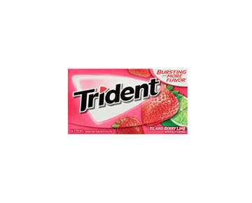 Picture of TRIDENT SUGAR FREE GUM ISLAND BERRY LIME FLAVOR 14 STICKS 