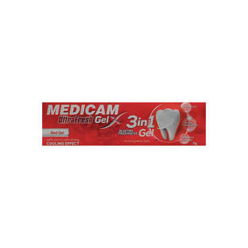 Picture of MEDICAM ULTRAFRESH GEL RED TOOTH PASTE 3 IN 1 