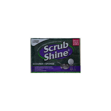 Picture of SCRUB SHINE SCOURER  SPONGE BACHAT PACK 2 IN 1