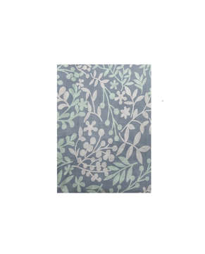 Picture of KW BED SHEET SET DOUBLE FLORAL PRINTED BLUE-GRAY, WHITE AND TURQUOISE GREEN (PERCALE)