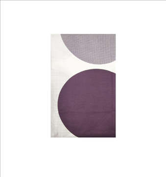Picture of KW BED SHEET SET DOUBLE CIRCLES PRINTED WHITE, DARK PURPLE AND GRAY (POLY COTTON)