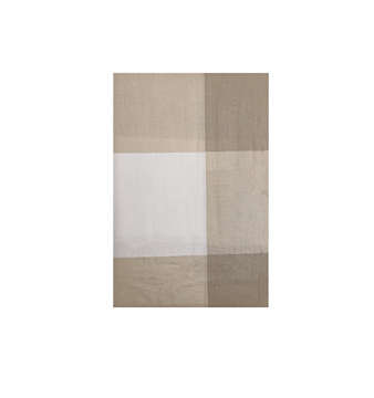 Picture of SILENT NIGHT BED SHEET SET DOUBLE CHECKS PRINTED WHITE, TAUPE AND TAN (T-144)