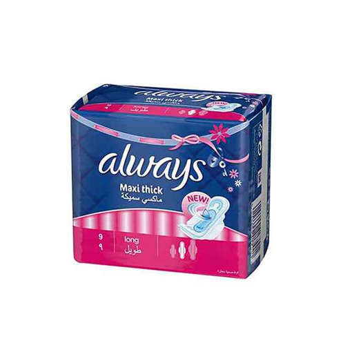 Picture of ALWAYS PADS  MAXI THICK  LONG 9 (T3 NORMAL 4679) PCS 