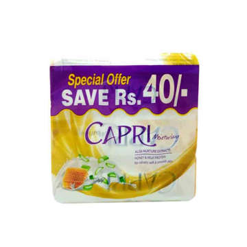 Picture of CAPRI SOAP HONEY & MILK PROTEIN 3 QTY SAVE 40 160 GM 