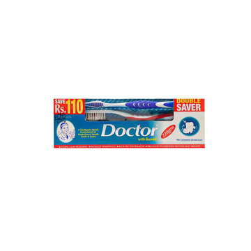 Picture of DOCTOR TOOTH PASTE WITH FLUORIDE DOUBLE SAVER PACK 220 GM 