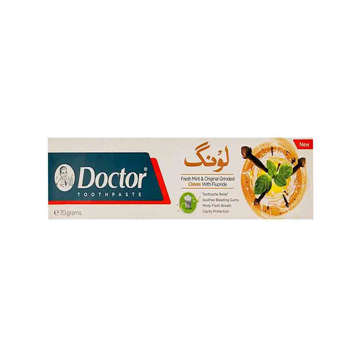 Picture of DOCTOR TOOTH PASTE FRESH MINT & ORIGINAL GRINDED CLOVES WITH FLUORIDE 70 GM 