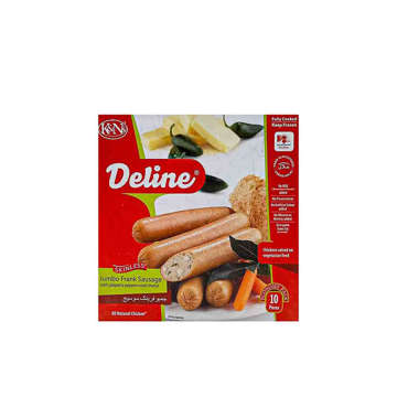 Picture of K&N'S DELINE JUMBO FRANK SAUSAGE WITH JALAPENO PEPPERS & CHEESE 740 GM 