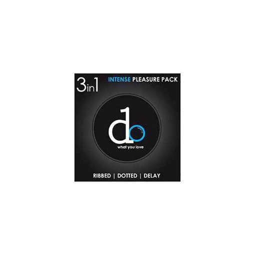 Picture of DO WHAT YOU LOVE CONDOM INTENSE PLEASURE PACK RIBBED DOTTED DELAY 3 QTY PCS 