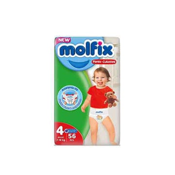 Picture of MOLFIX DIAPERS PANTS CULOTTES  SIZE 4 MAXI JUMBO x 56 PCS  PCS 